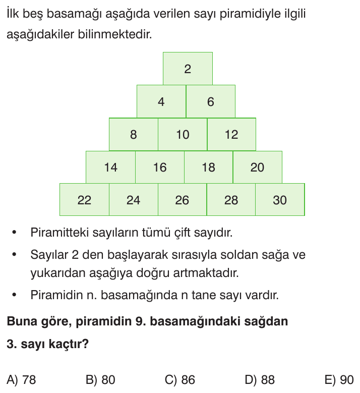 Ardışık Sayılar ve Sonlu Toplamlar sorusu 2