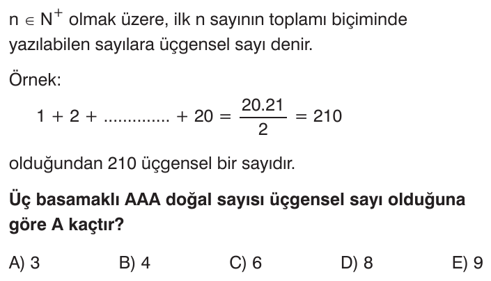 Sayı Basamakları ve Çözümleme sorusu 2