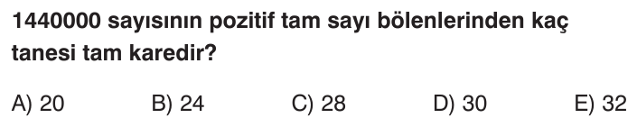 Asal Çarpanlara Ayırma sorusu 1