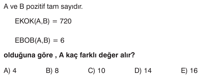 EBOB – EKOK sorusu 1