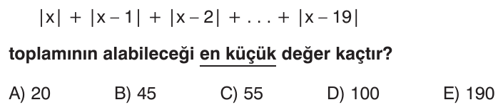 Mutlak Değer sorusu 1