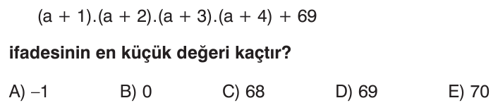 Özdeşlikler sorusu 1