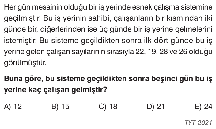 Denklem Kurma – Sayı ve Kesir Problemleri sorusu 3