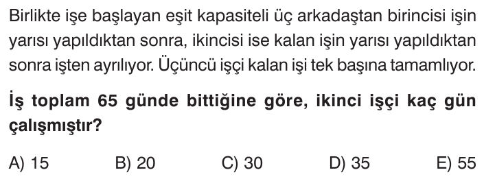 İşçi Problemleri sorusu 1