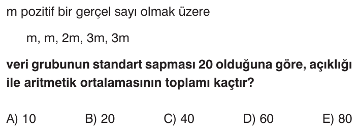 İstatistik sorusu 1