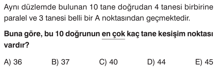 Geometrik Kombinasyon sorusu 1
