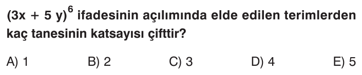 Binom Açılımı sorusu 1