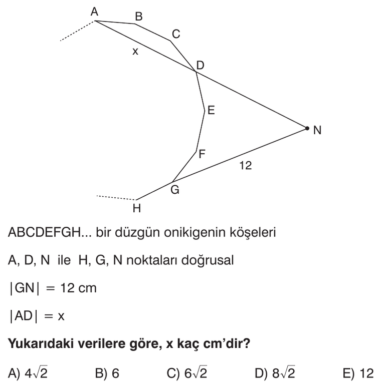 Çokgenler sorusu 2