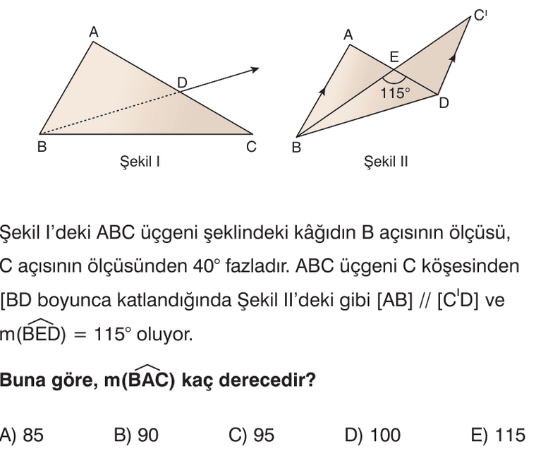 Üçgende Açılar sorusu 2