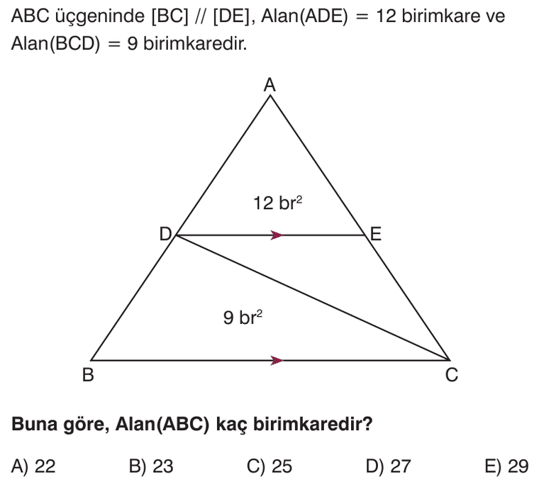 Üçgende Alan sorusu 1