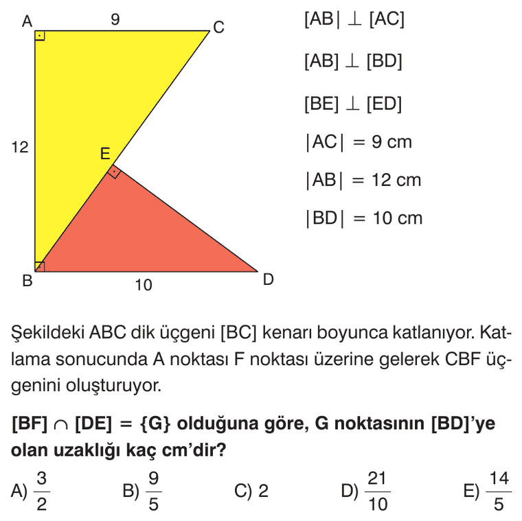 Üçgende Benzerlik sorusu 5